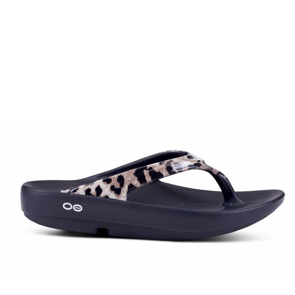 OOFOS Black and Brown Sandals Ultimate Comfort